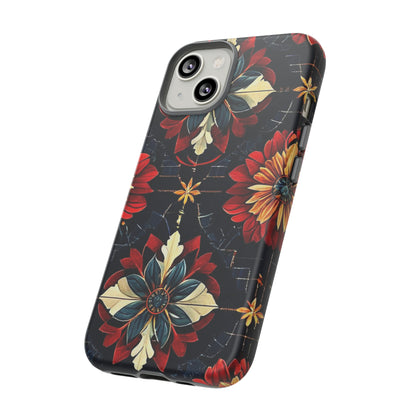 Red  flower Design Pattern Tough Case