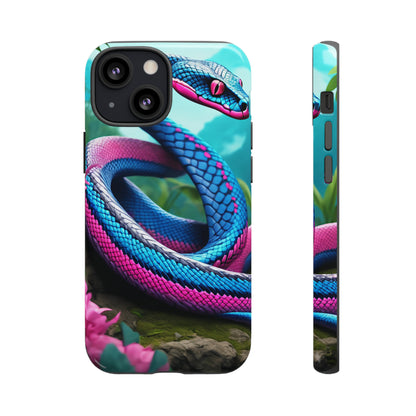 Blue Pink Snake Tough Case