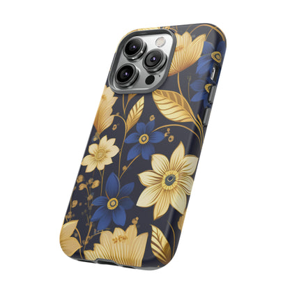 Golden  flower Design Pattern Tough Case