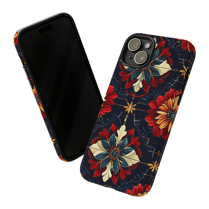 Red  flower Design Pattern Tough Case