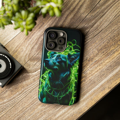 Green Neon Dog Tough Case