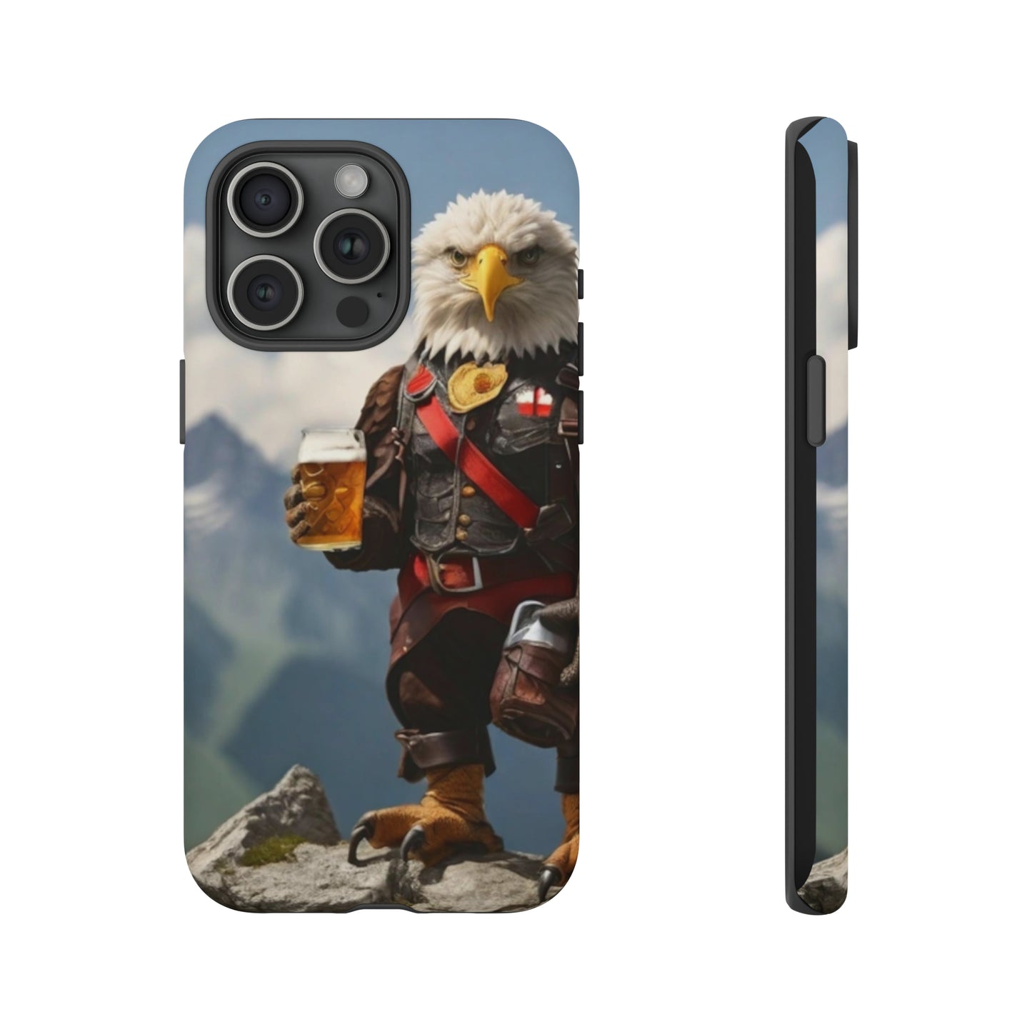 Eagle holding by a beer Tough Case