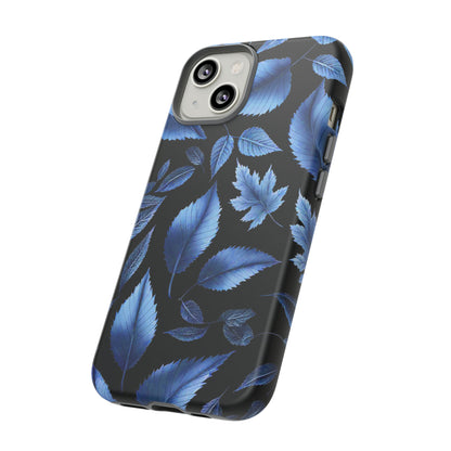 Blue Leaf Art Design Pattern Tough Case