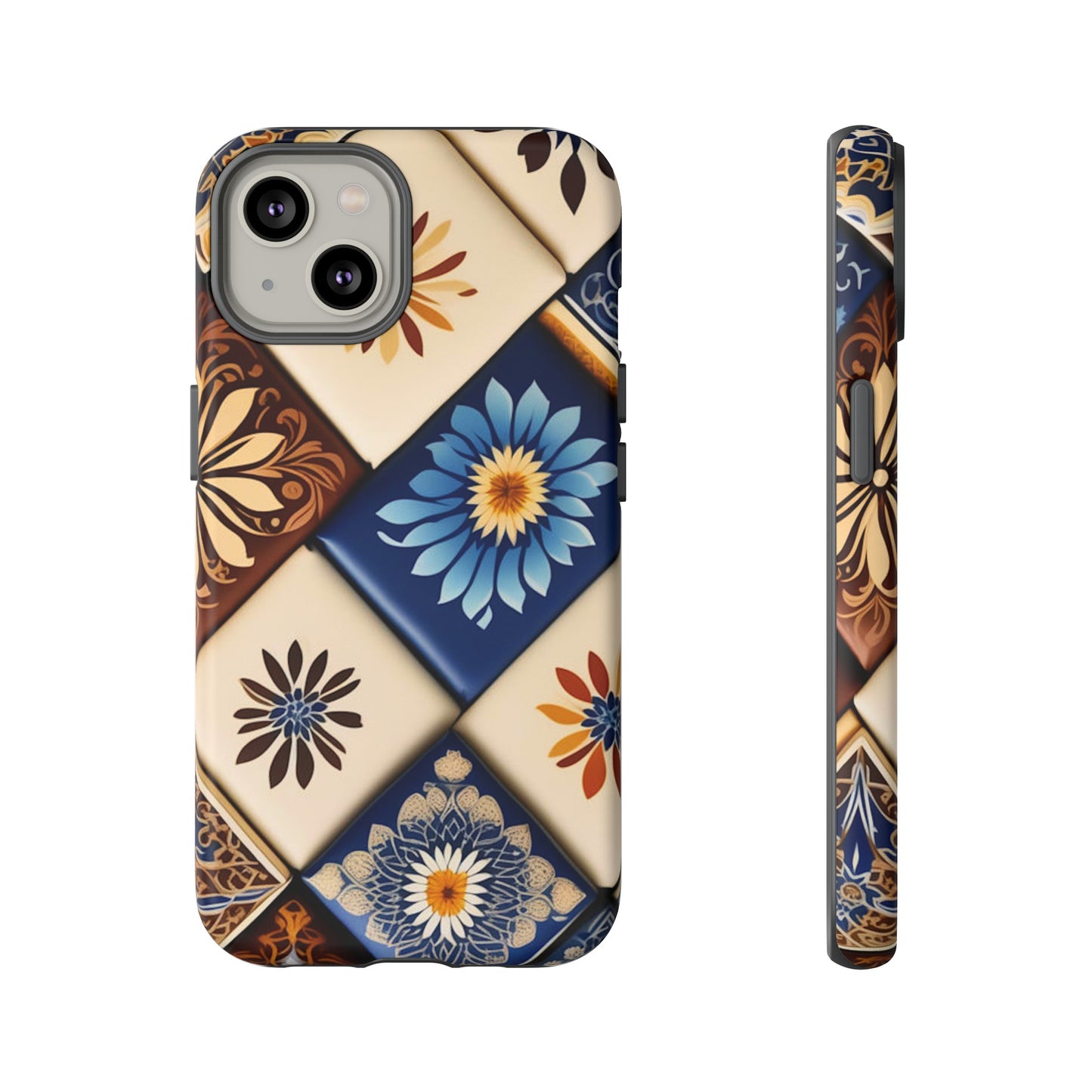 Floral Tiles Tough Case