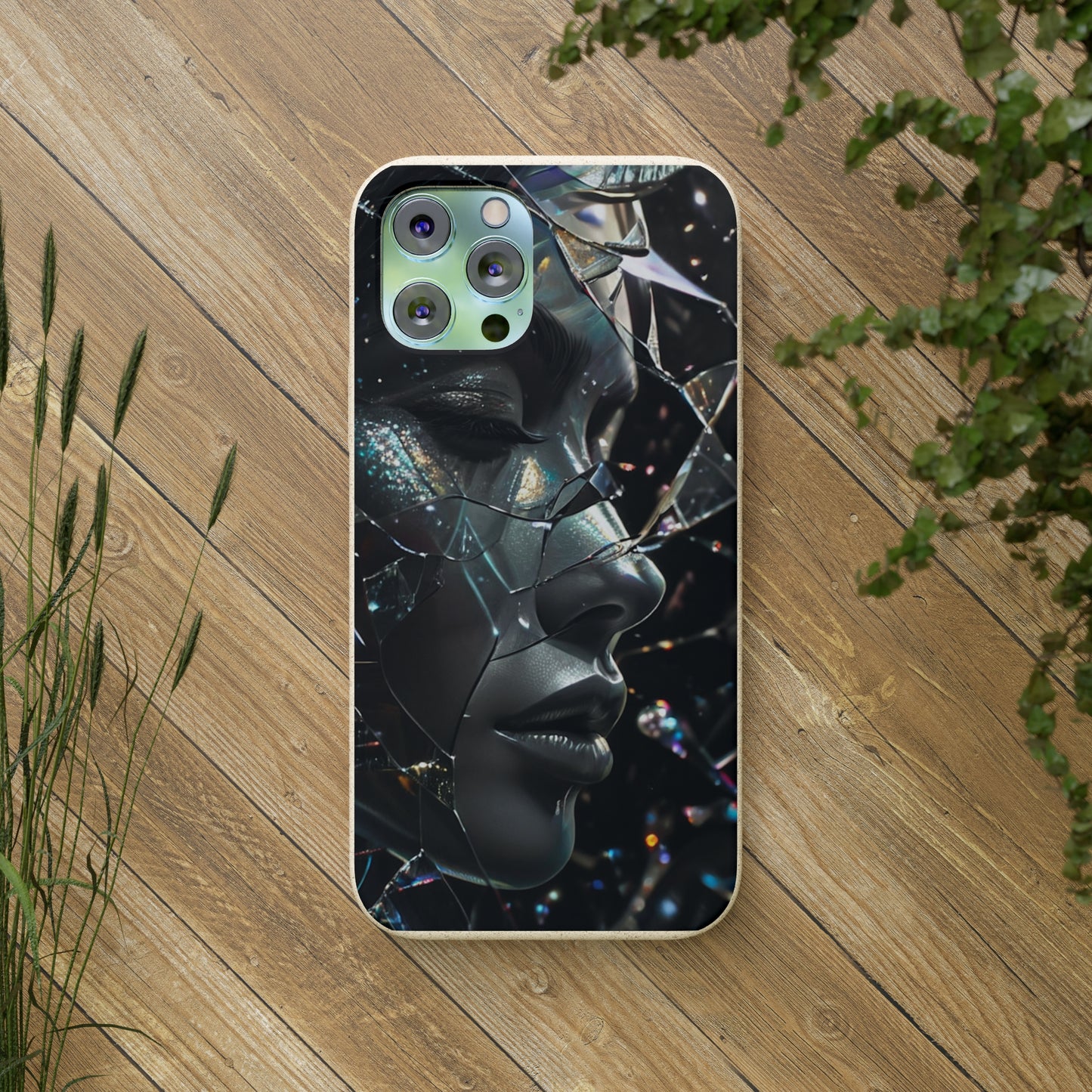 Fractured Glass art Biodegradable Case