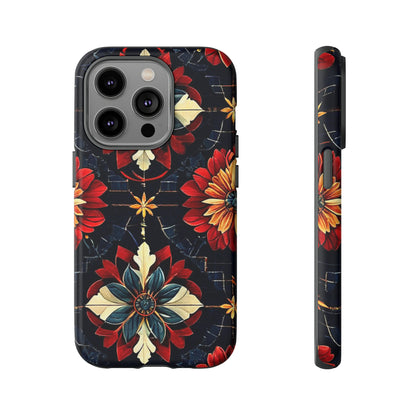 Red  flower Design Pattern Tough Case