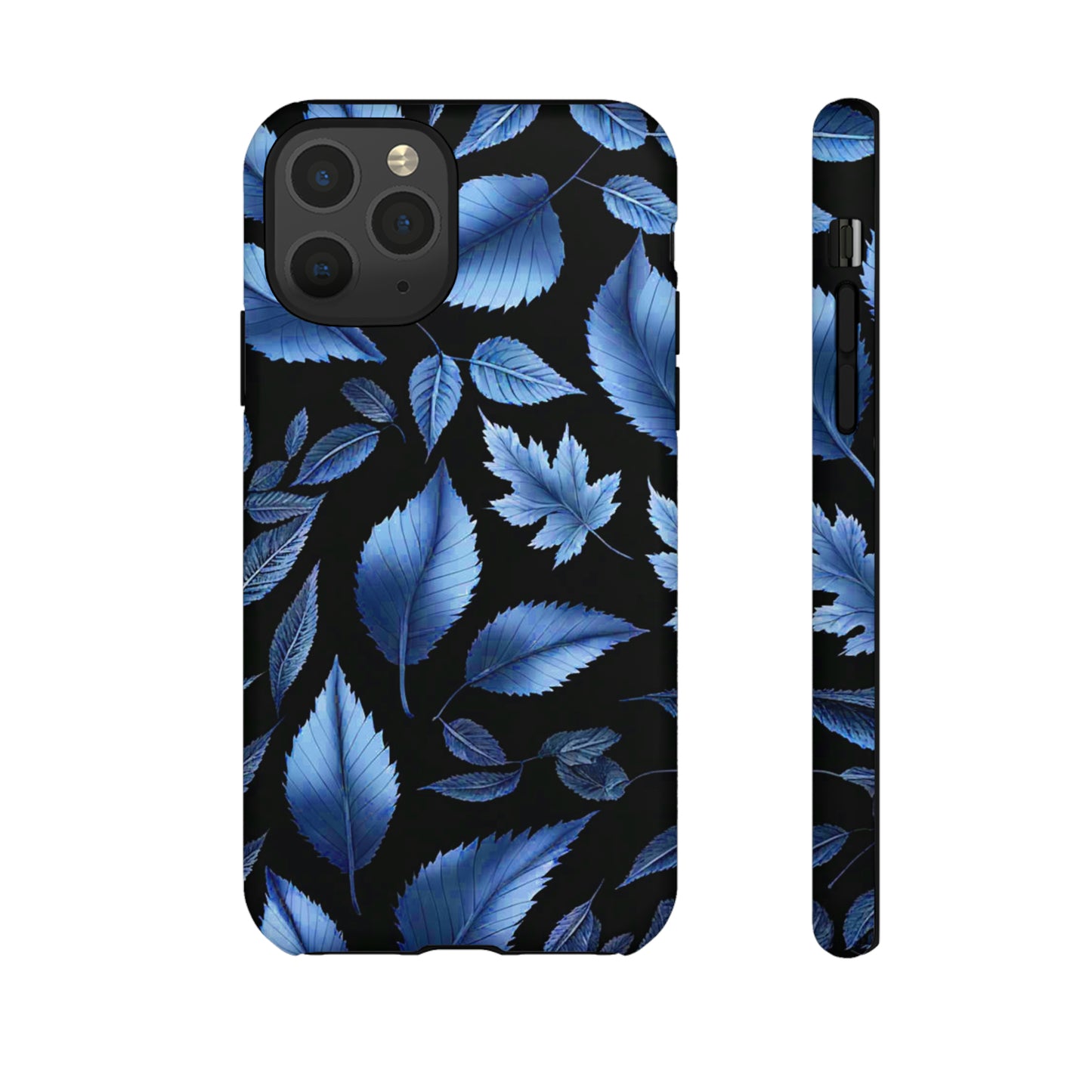 Blue Leaf Art Design Pattern Tough Case