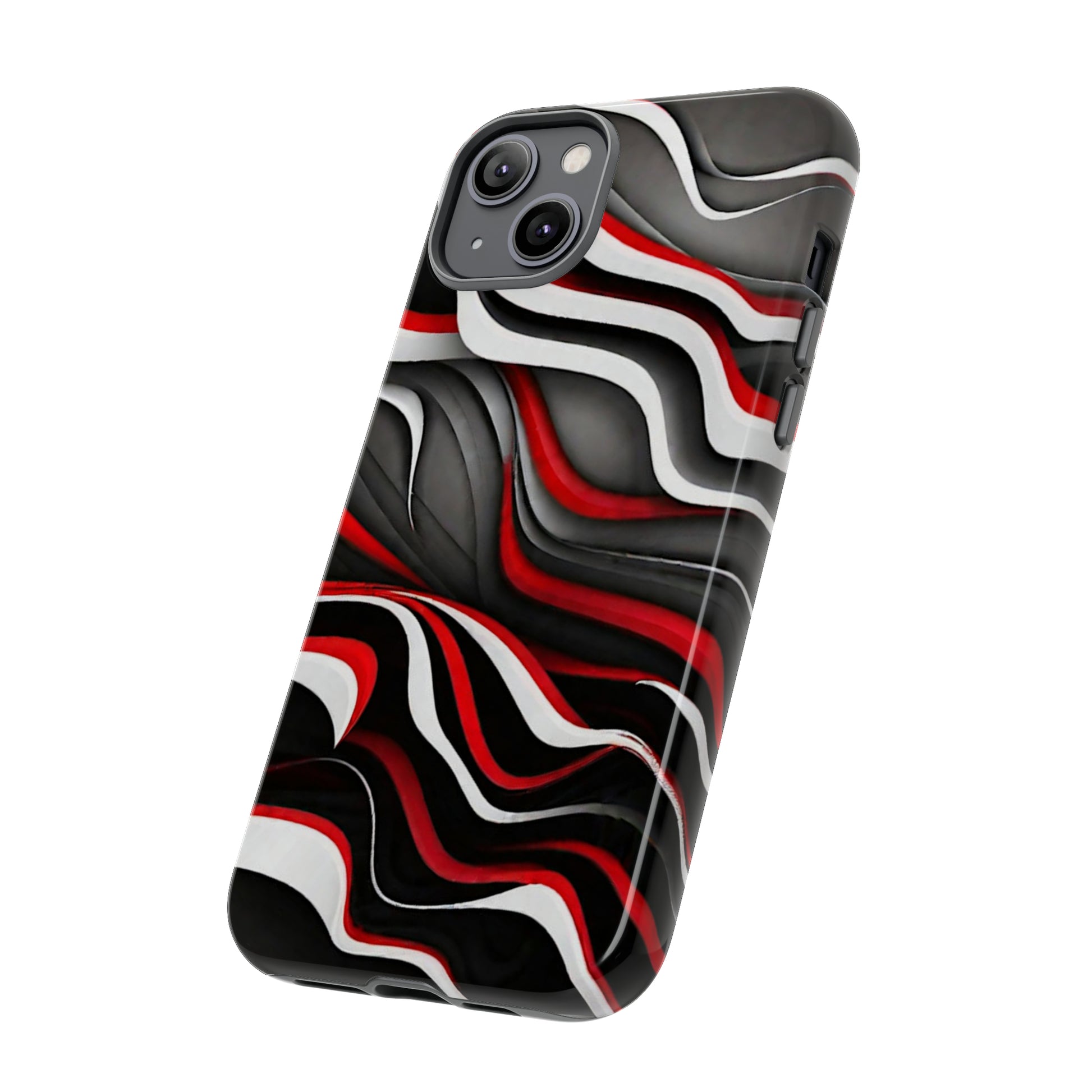 Red & White Satin Tough Case - Colorwink