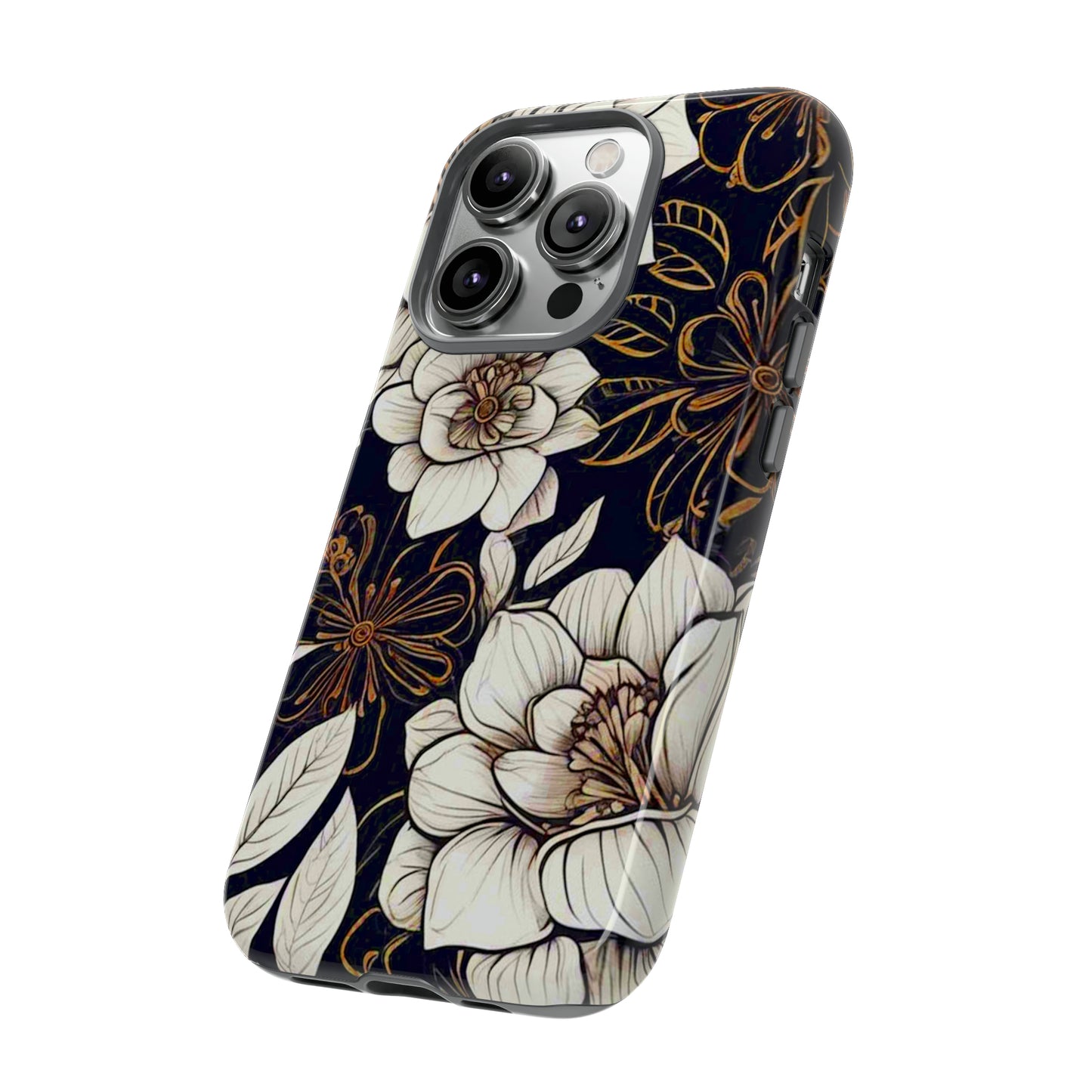 White flower Design Pattern Tough Case