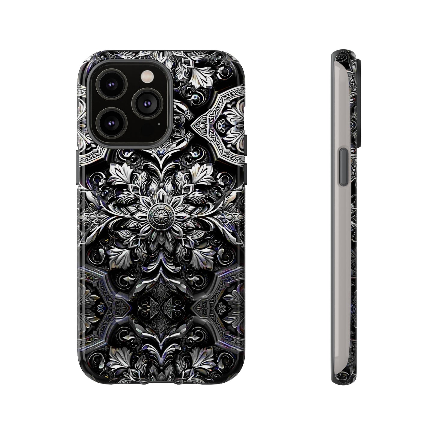 Monochrome Flowers Tough Case