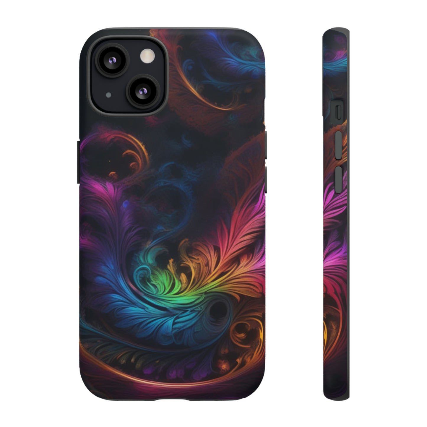 Dark Feather Pattern Tough Case