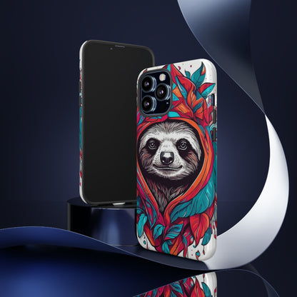 Sloth floral rose print Tough Case