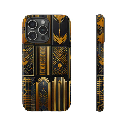 Golden Grid Art Design Pattern Tough Case