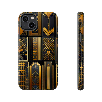 Golden Grid Art Design Pattern Tough Case