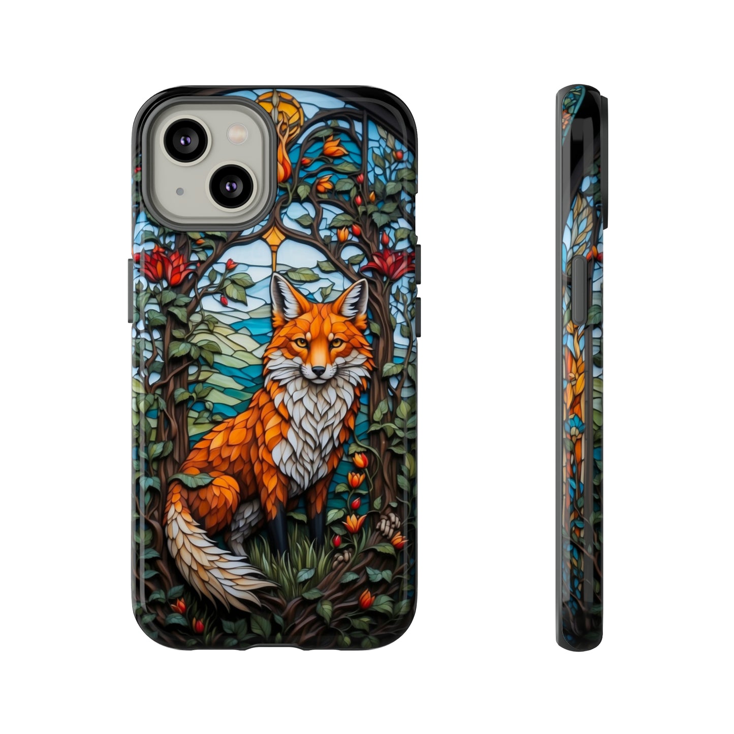 Stained Glass Art of a Fox Tough Case