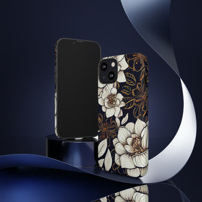 White flower Design Pattern Tough Case