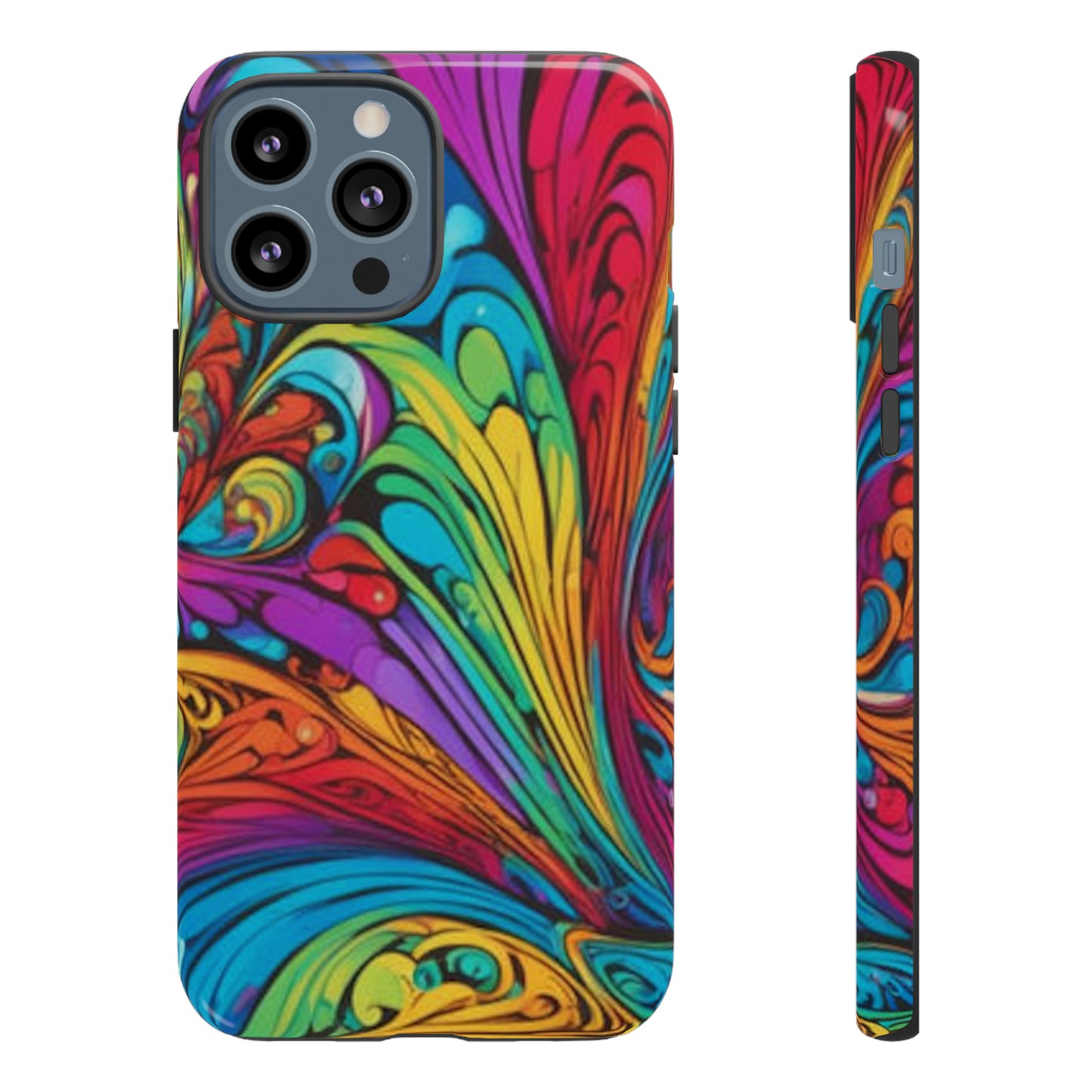 Colourful Spiral Paint Art Pattern Tough Case