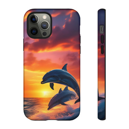 Sunset Dolphin Tough Case