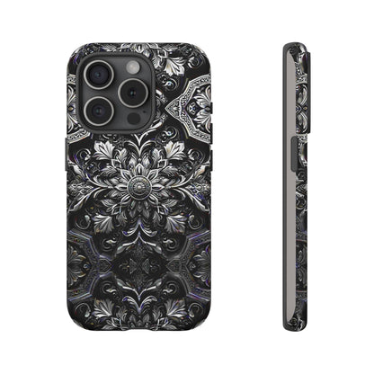 Monochrome Flowers Tough Case