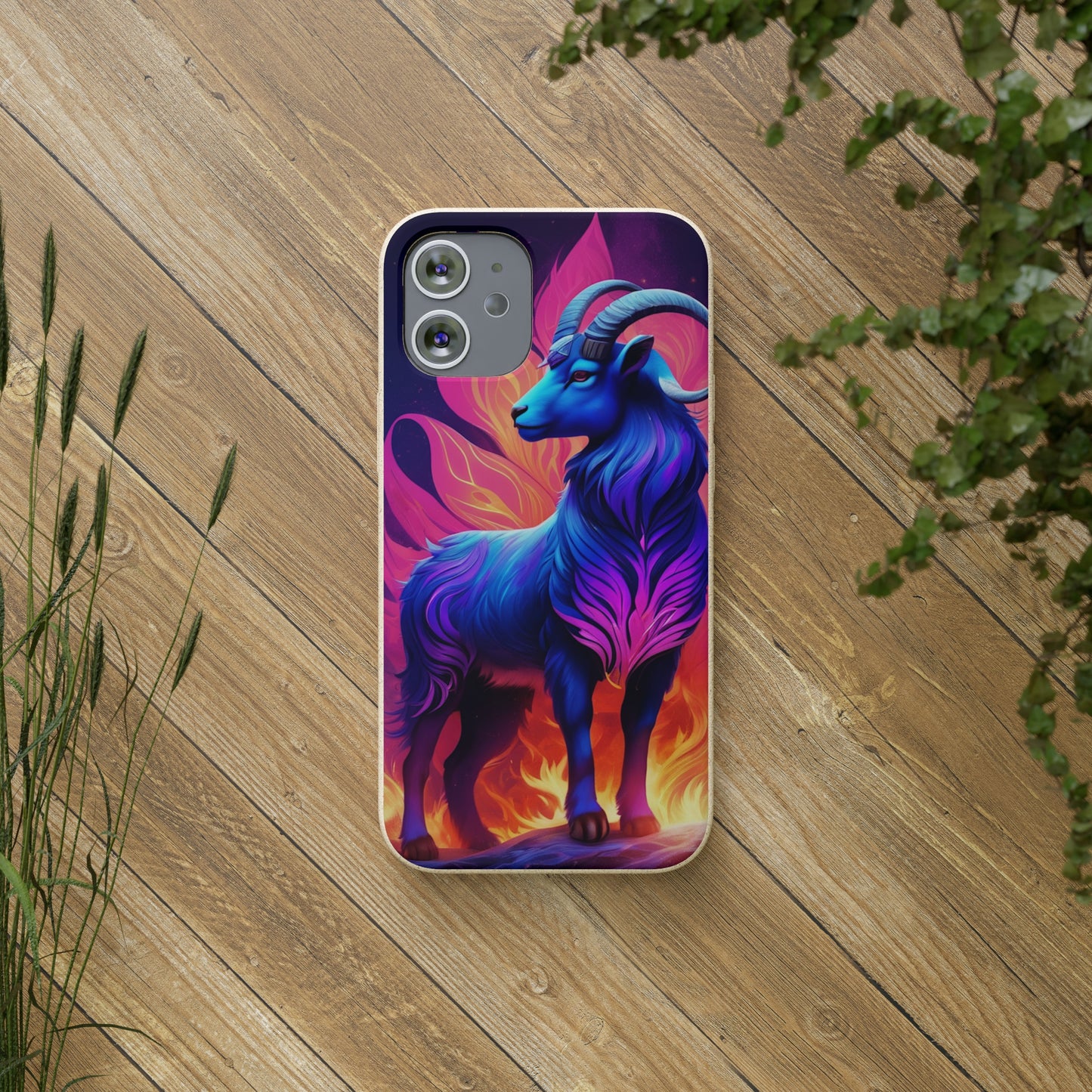 Pink Peculiar Goat Biodegradable Case