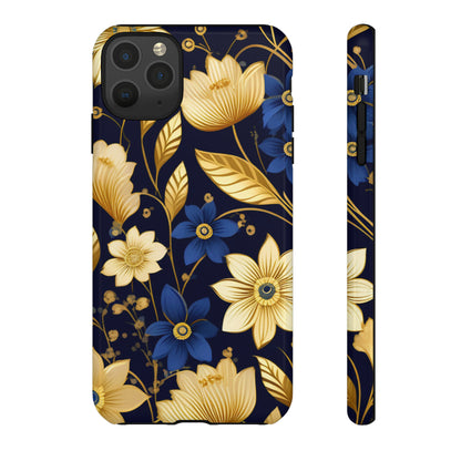 Golden  flower Design Pattern Tough Case