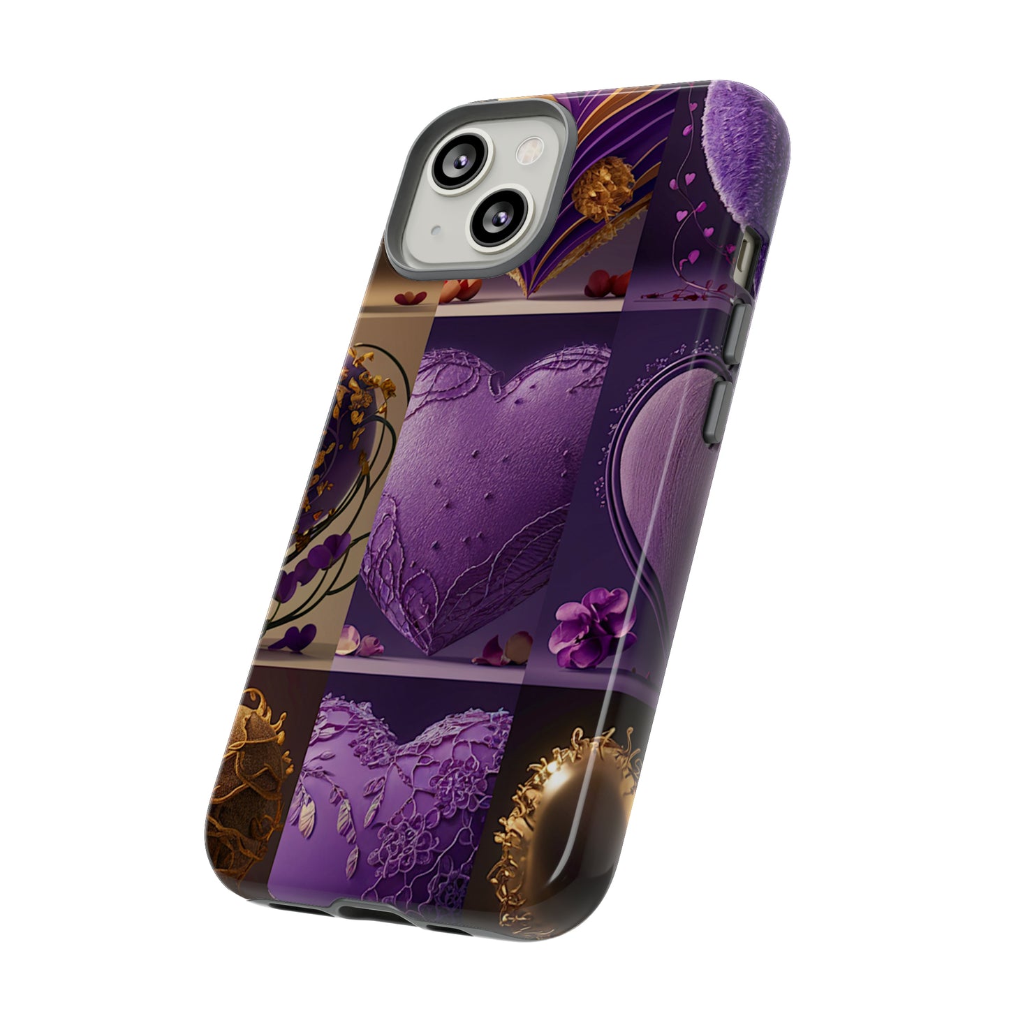 Violet Heart Design Pattern Tough Case