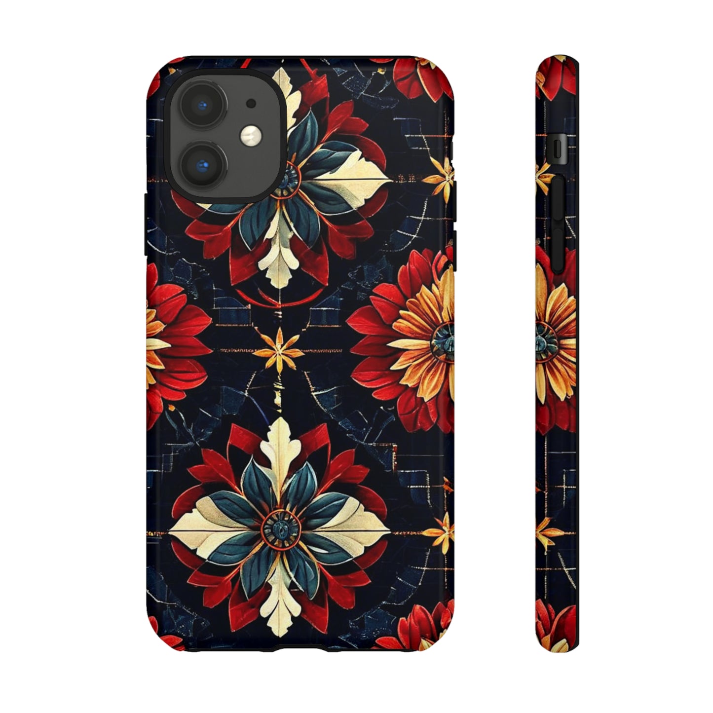 Red  flower Design Pattern Tough Case