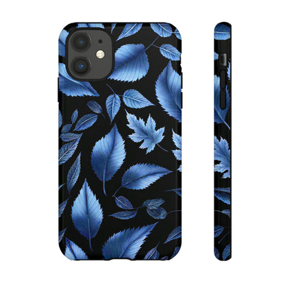 Blue Leaf Art Design Pattern Tough Case