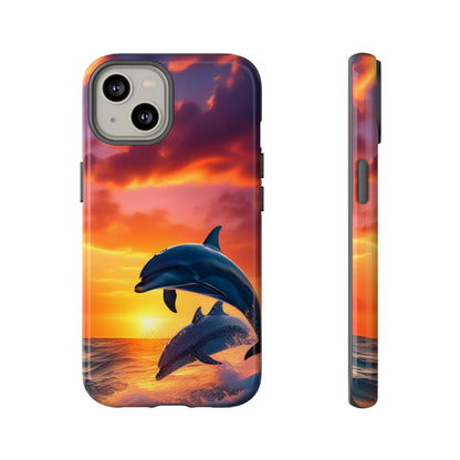 Sunset Dolphin Tough Case