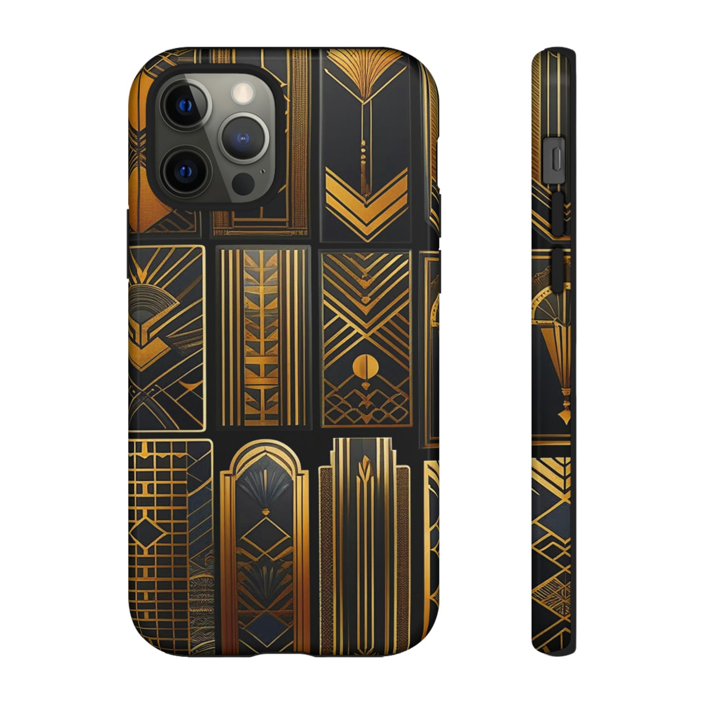 Golden Grid Art Design Pattern Tough Case