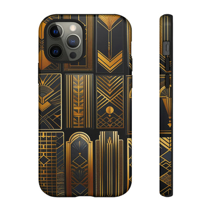 Golden Grid Art Design Pattern Tough Case