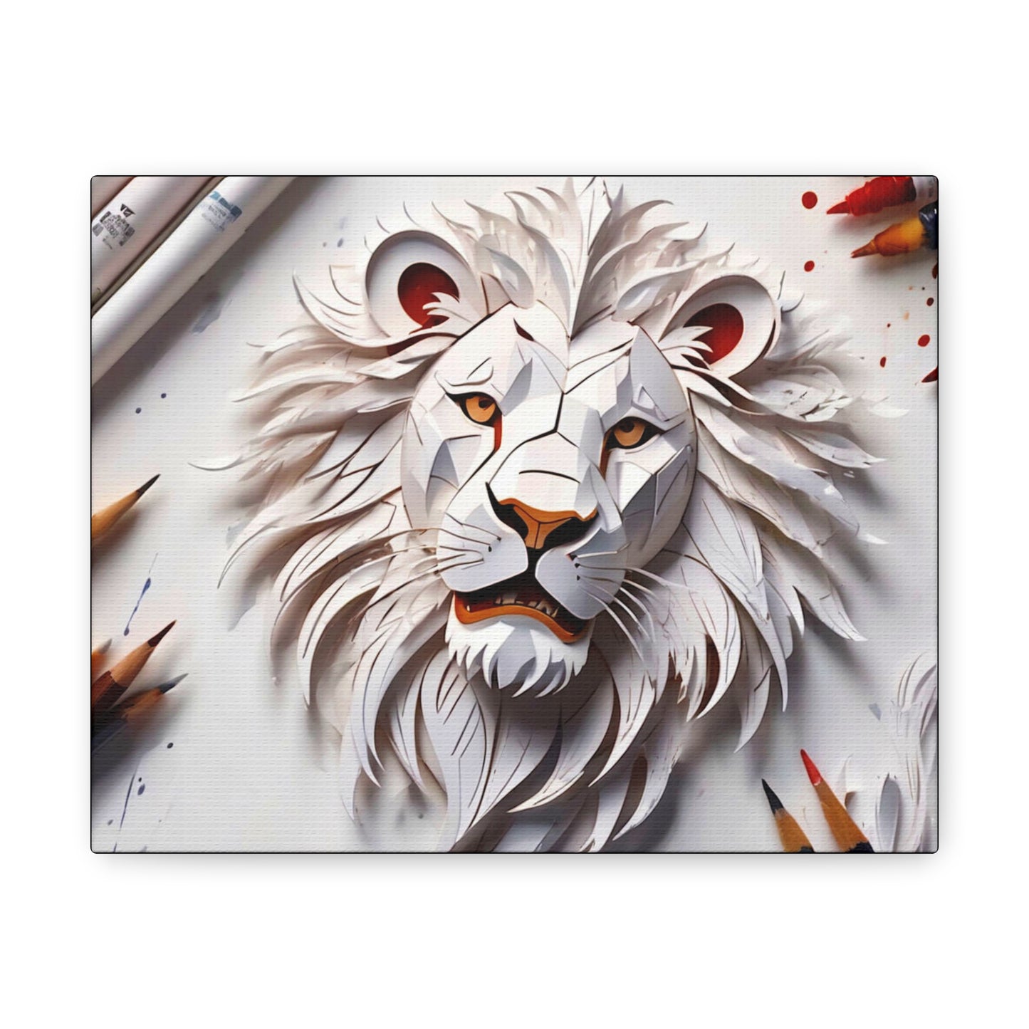 Lion 3D Art Canvas