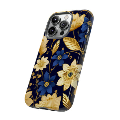 Golden  flower Design Pattern Tough Case