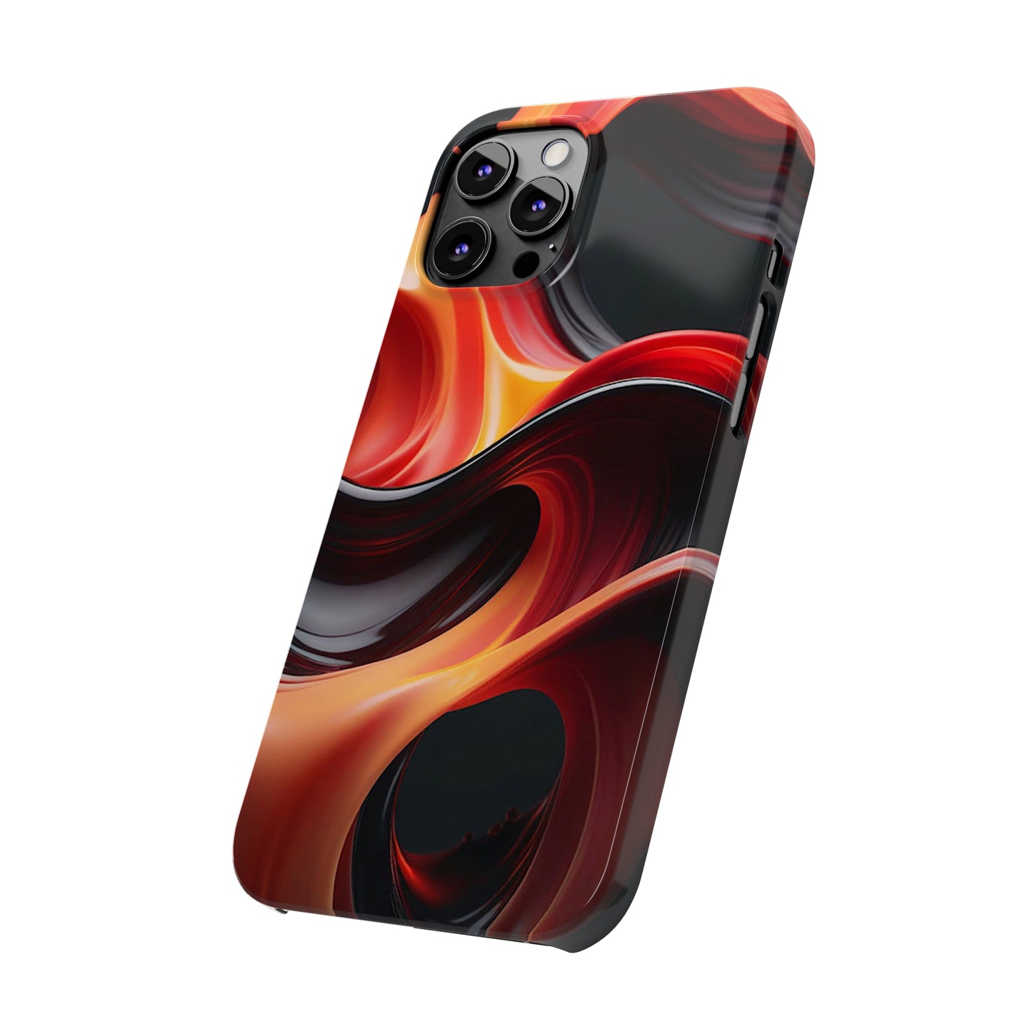 Red Waves Slim Phone Case - Colorwink