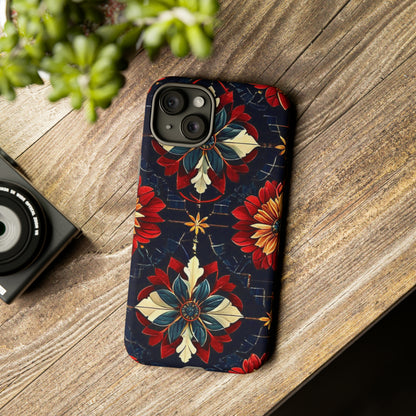 Red  flower Design Pattern Tough Case