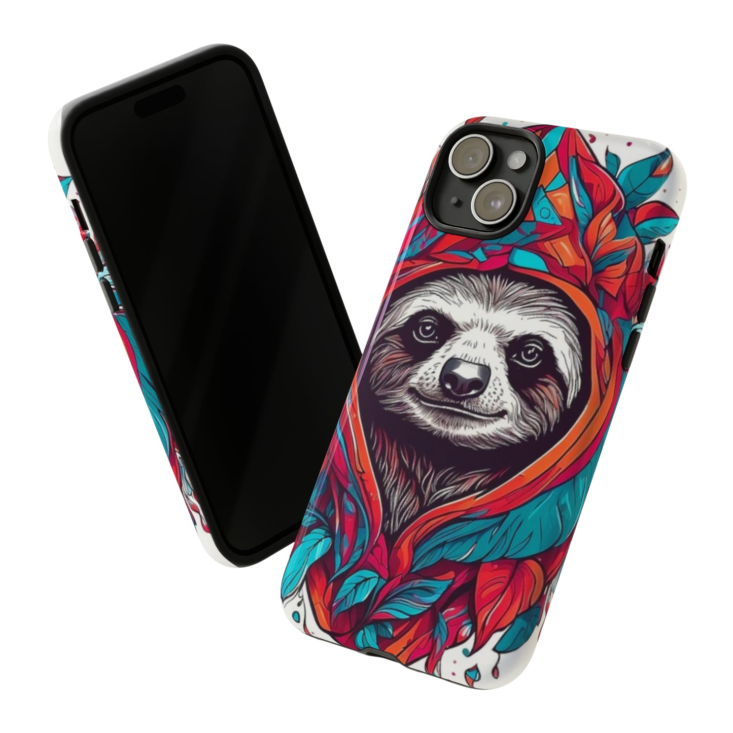 Sloth floral rose print Tough Case