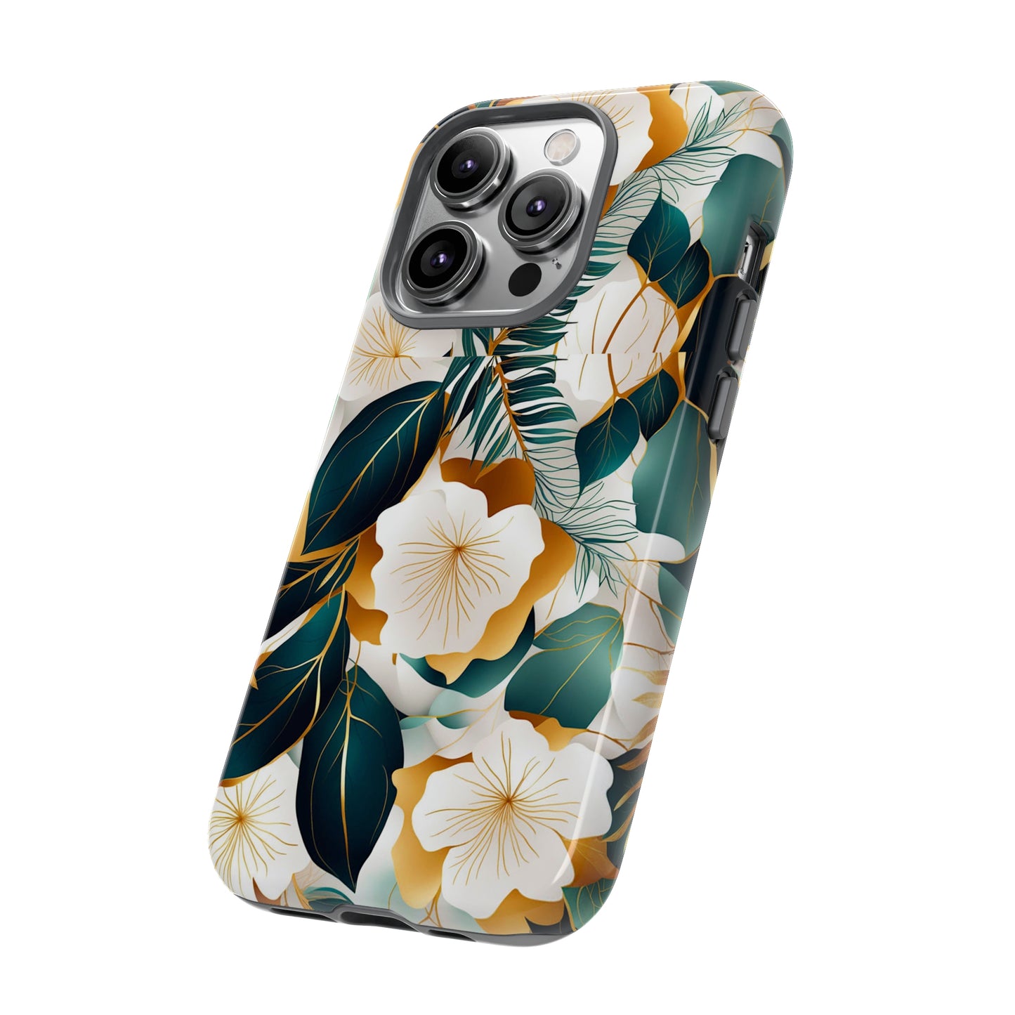 White Flowers Tough Case