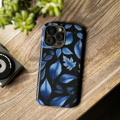 Blue Leaf Art Design Pattern Tough Case