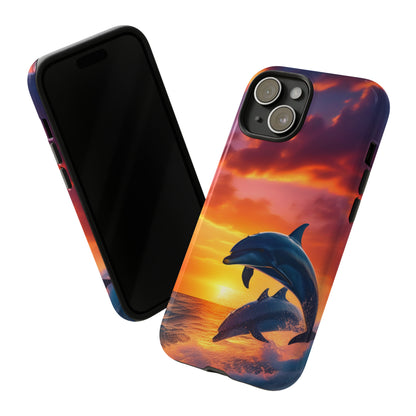 Sunset Dolphin Tough Case