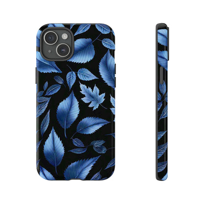 Blue Leaf Art Design Pattern Tough Case