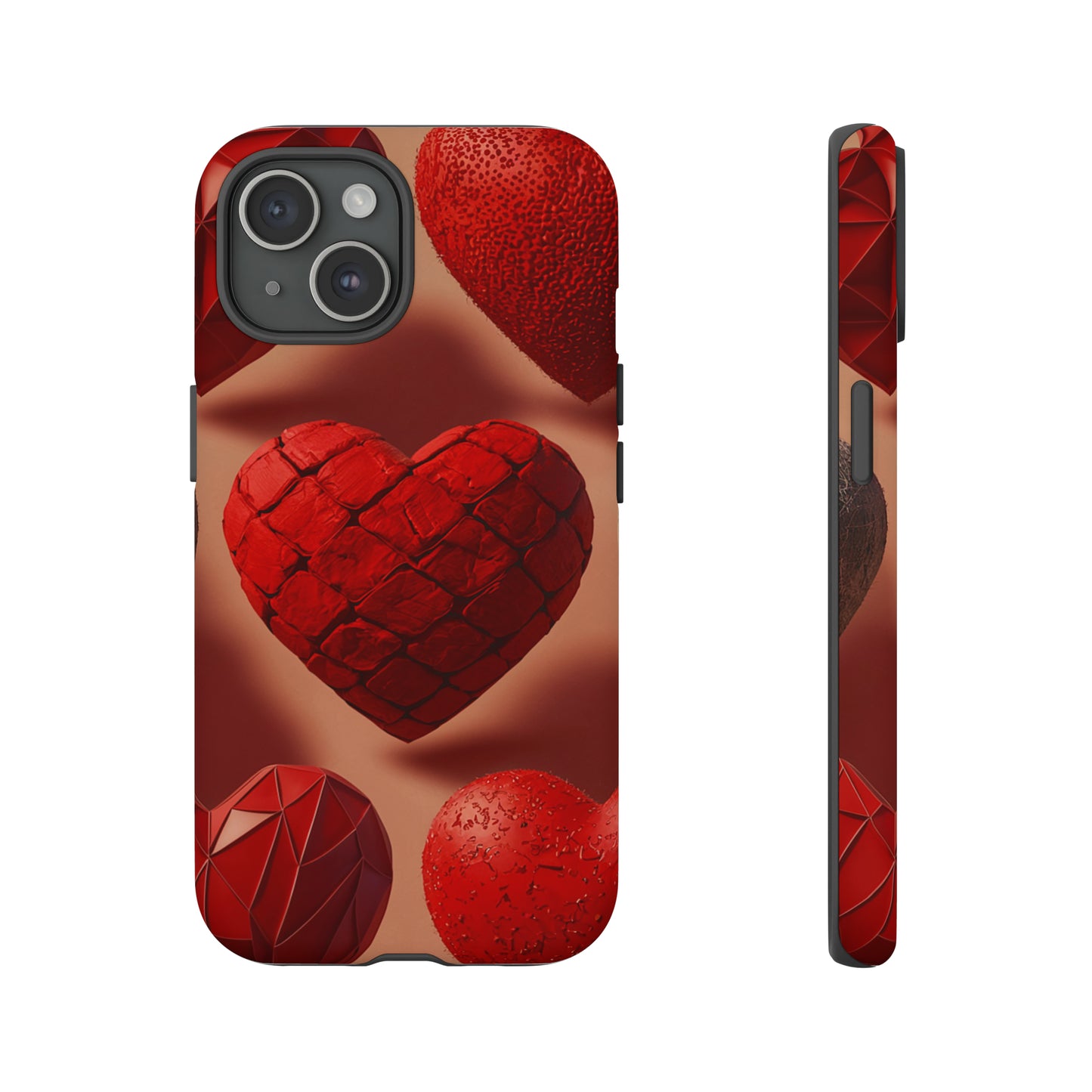 Red Heart Design Pattern Tough Case