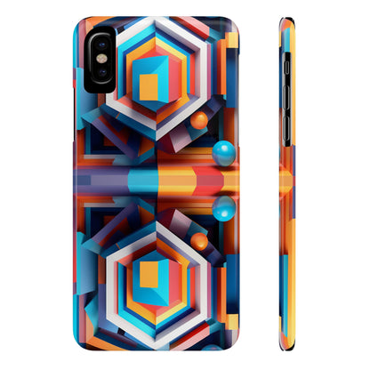 Colored Hexagon Slim Phone Case