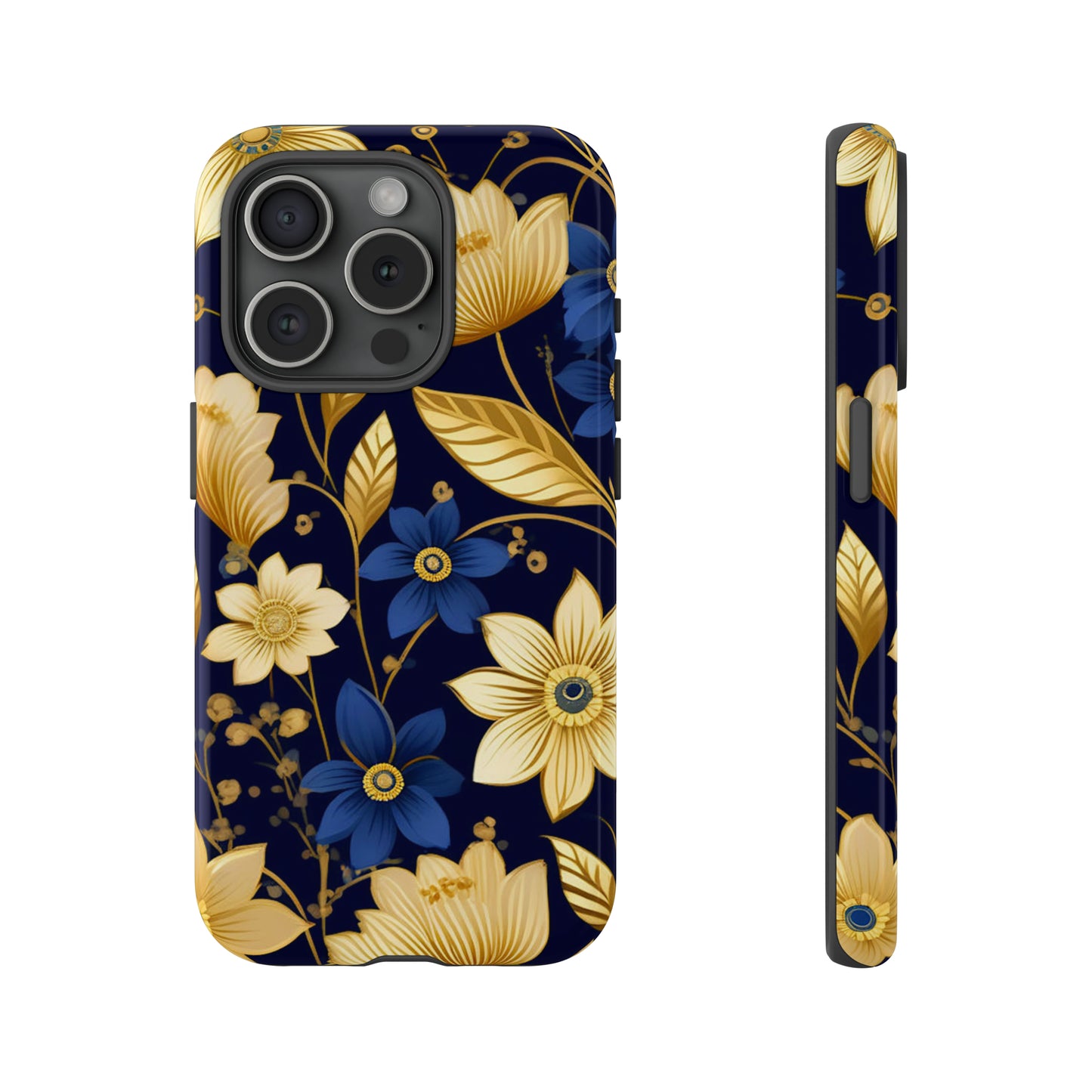 Golden  flower Design Pattern Tough Case