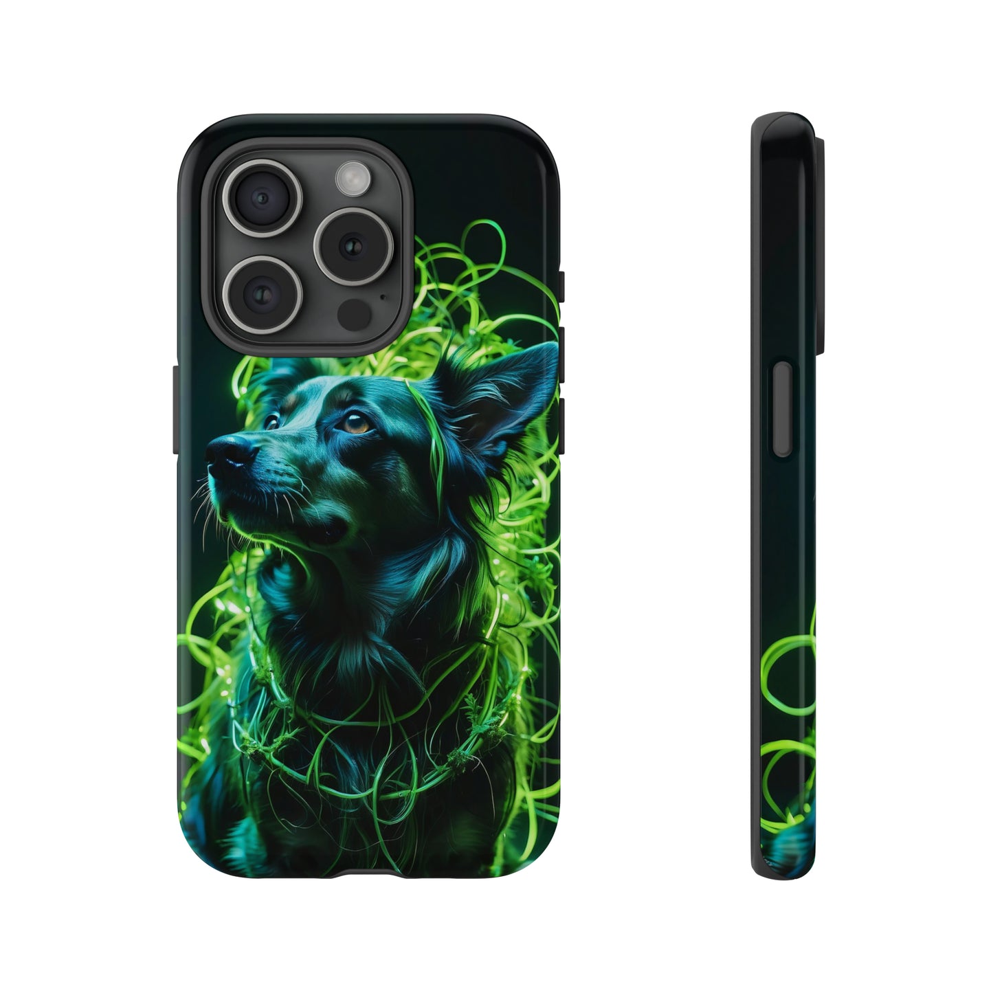 Green Neon Dog Tough Case