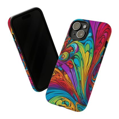 Colourful Spiral Paint Art Pattern Tough Case