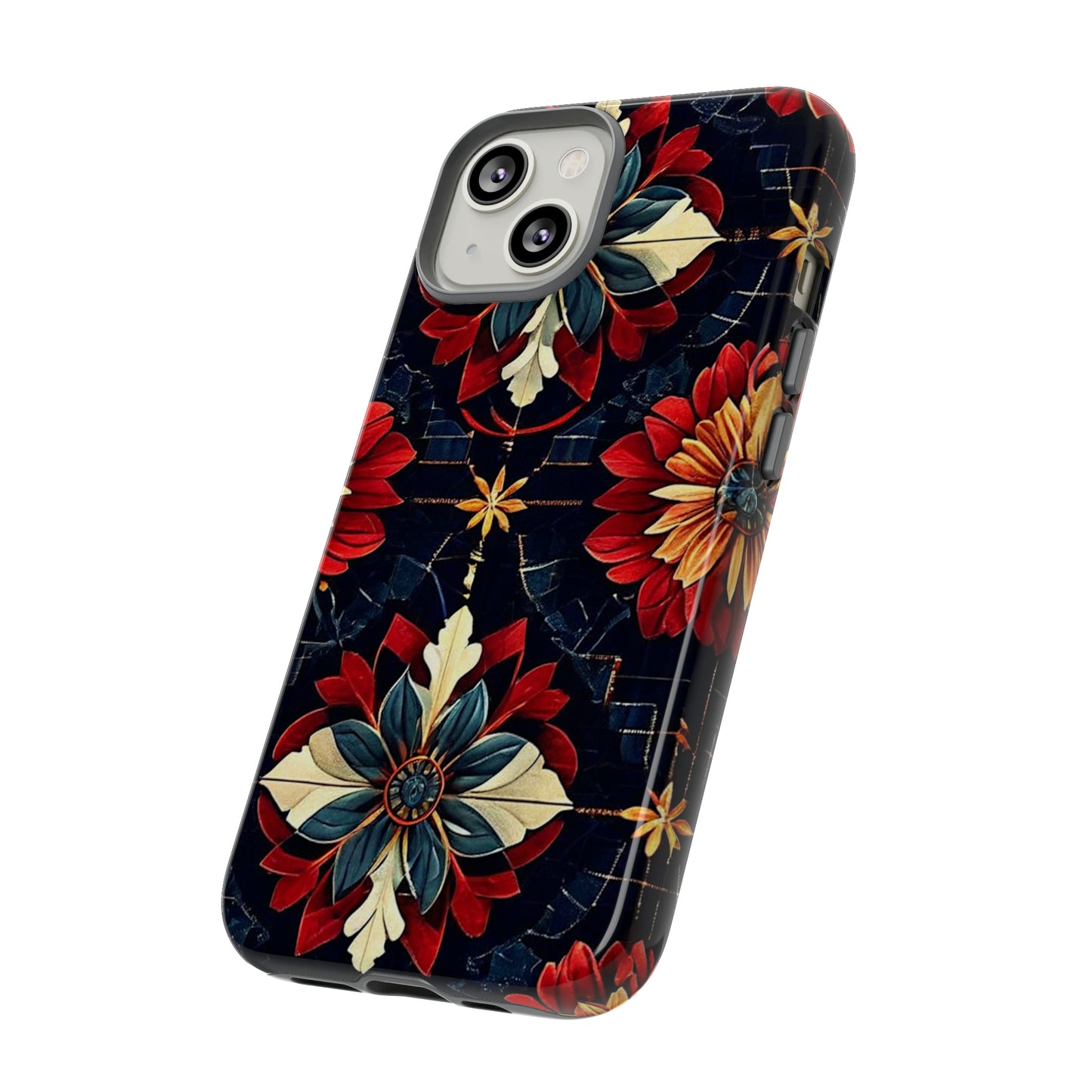 Red  flower Design Pattern Tough Case