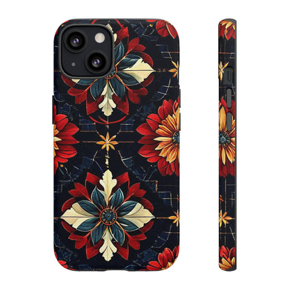 Red  flower Design Pattern Tough Case