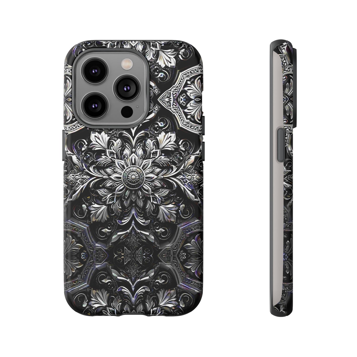 Monochrome Flowers Tough Case