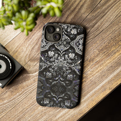 Monochrome Flowers Tough Case