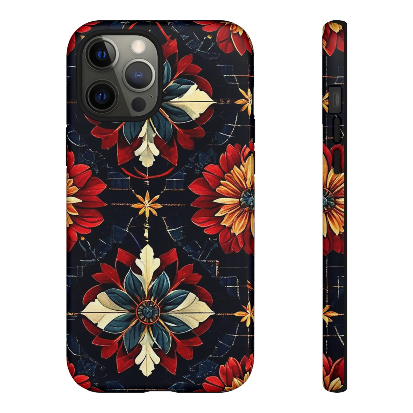 Red  flower Design Pattern Tough Case